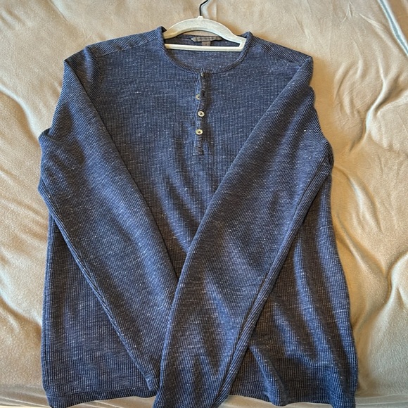 John Varvatos linen Henley shirt - Picture 3 of 5